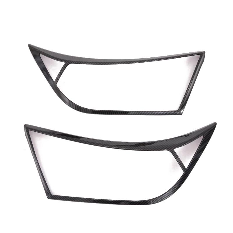 For Toyota RAV4 RAV 4 XA50 - Hybrid ABS black Headlight Decoration Frame  front Head lamp Eyebrow Cover Exterior Sticker