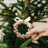 Yousheng Bell Wreath Christmas Beaded Bell Wreath with Bow Small Jingle Bell Garland Ornament for Christmas Home Tree Decor