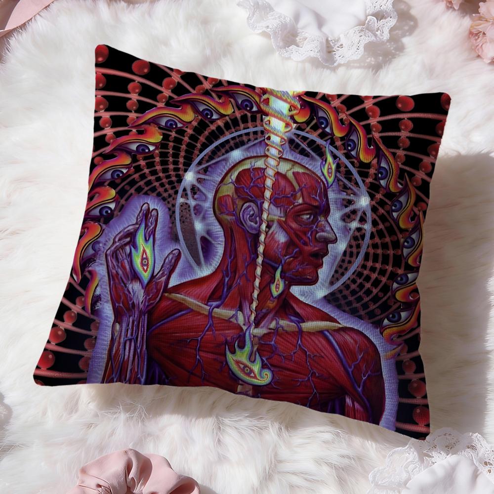 

T-Tool Band Rock Cushion Cover Premium Comfort Reversible Pillow Cove -Two in One Design for Any Room & Car Interior 12x12Inch