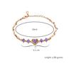 Women's Rose Gold And Silver Plated Heart Shape Bracelet For birthday Gifts