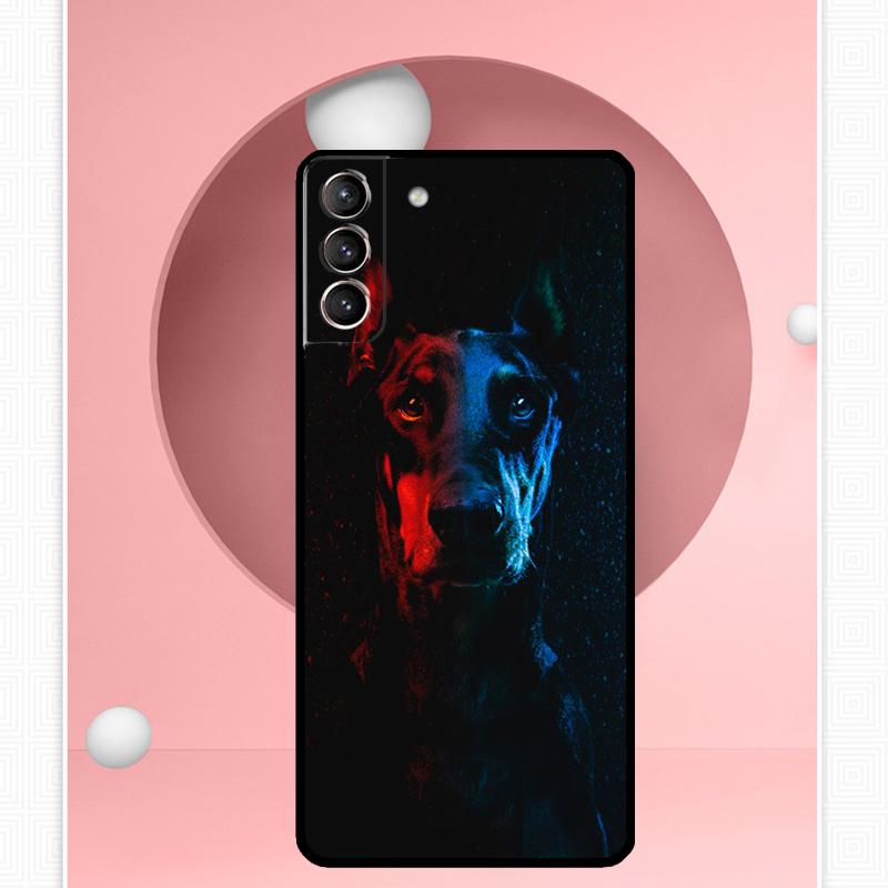 Etui Doberman Dog do Samsung Galaxy S22 S23 S24 Ultra Note 20 10 S8 S9 S10 Plus S21 S20 FE Miękka okładka