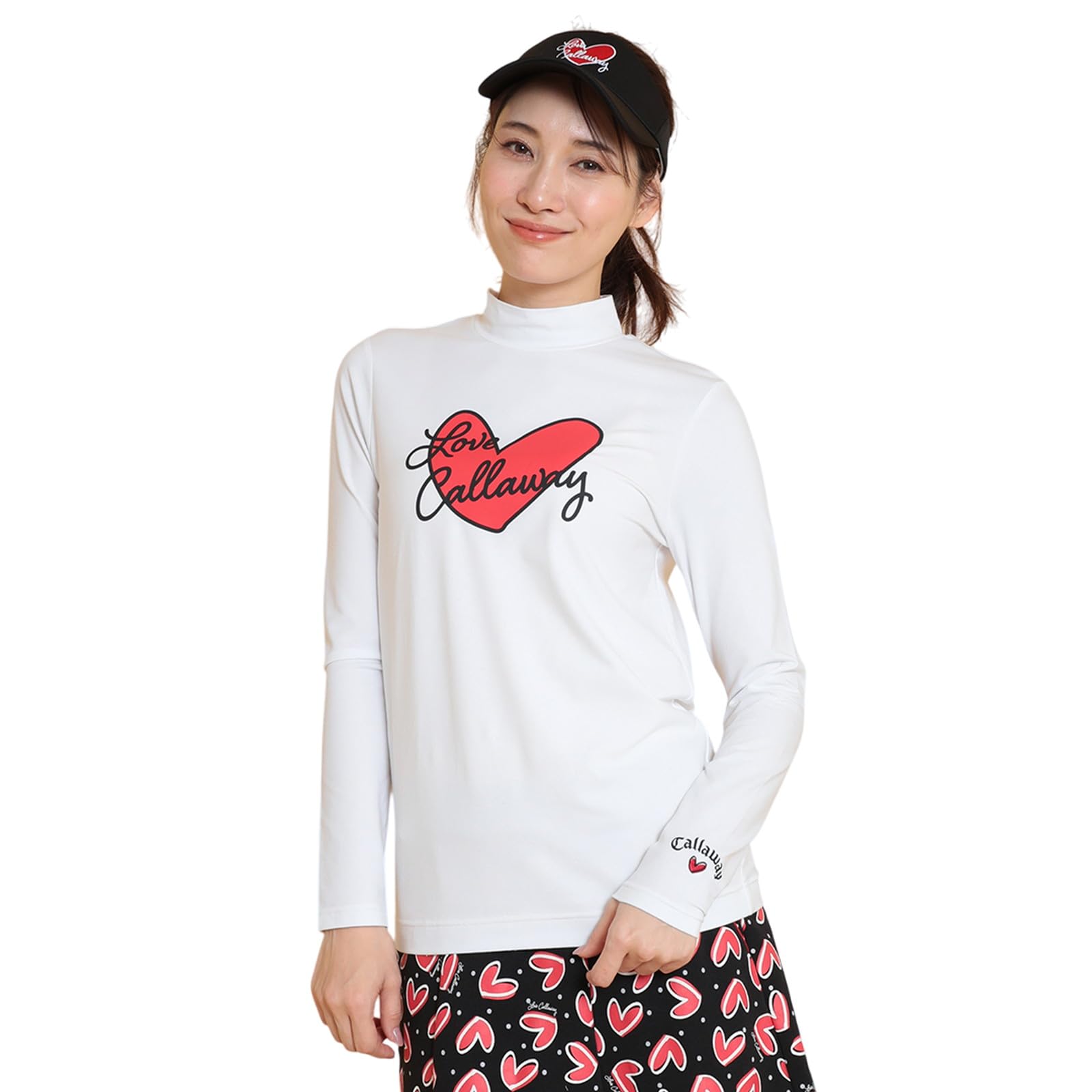 

Callaway Long Sleeve Mock Neck Shirt Golf C25133220 M Women s [LOVE Series] / / 1030_White