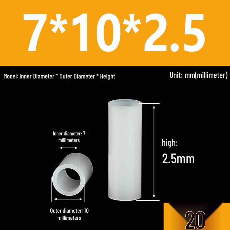 Nylon Spacer & Insulating Sleeve Set: M2.5-M7 Sizes, Thickened Washer, Isolation Shaft & Lamp Column