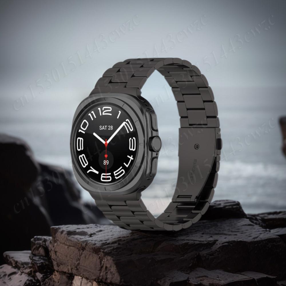 Stainless Steel Metal Strap Wristbands Bracelet Straps Adjustable Watch Strap Wrist Strap for Samsung Galaxy Watch 7 Ultra 47mm