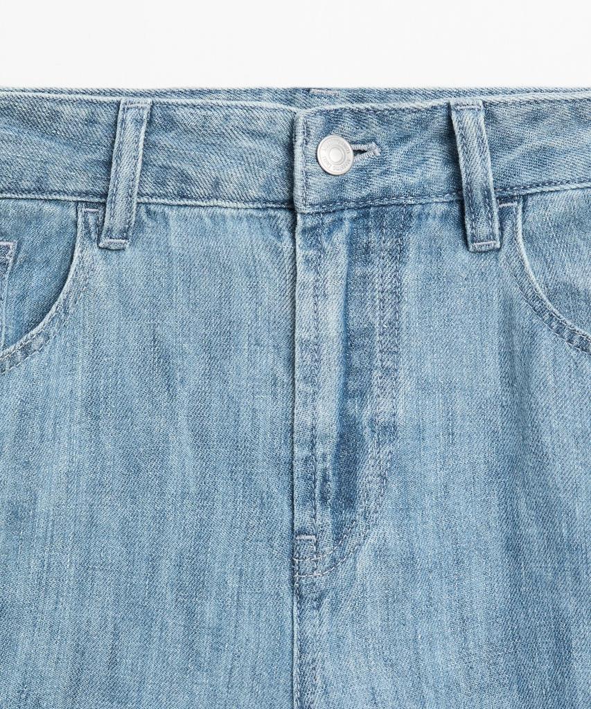 Masimodutti 100% Linen High-Rise Barrel Fit Jeans