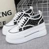 Mode 8cm Neu Air Mesh Spitze Ins Plateau Keil Atmungsaktiv Hohle Damen Versteckte Absätze Sandalen Klobige Sneaker Sommer Modeschuhe