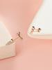 Minimalpiercing 14K Mini Teddy Bear Rabbit Piercing Earrings