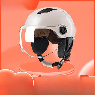 3C Certified Electric Vehicle Helmet Four Seasons Men and Women Battery Motorcycle Helmet Safety Helmet Summer Winter Half Helmet