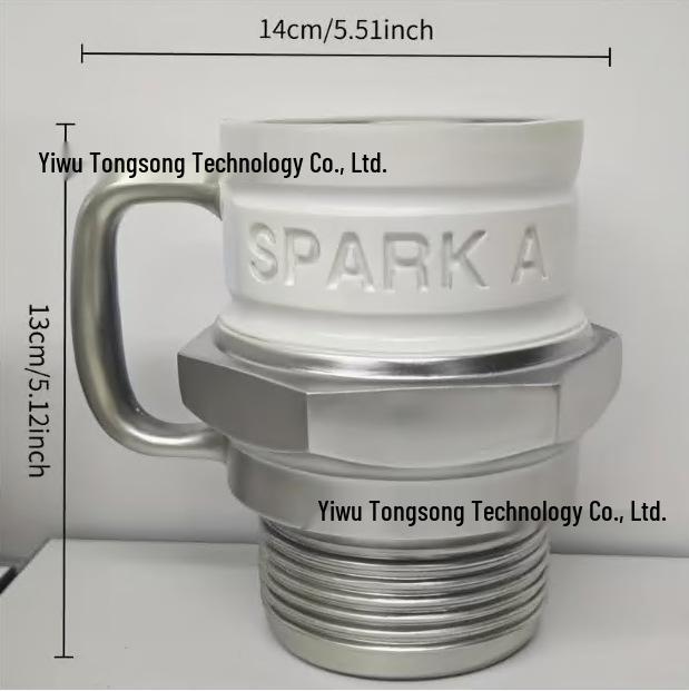 Cross-Border Engine Mug: V8/V6 Resin 3D Design