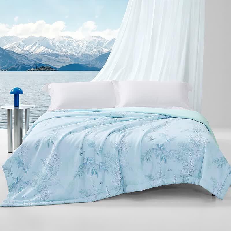 Mercury Home Textiles Летнее антибактериальное одеяло Голубое облако битый снег
