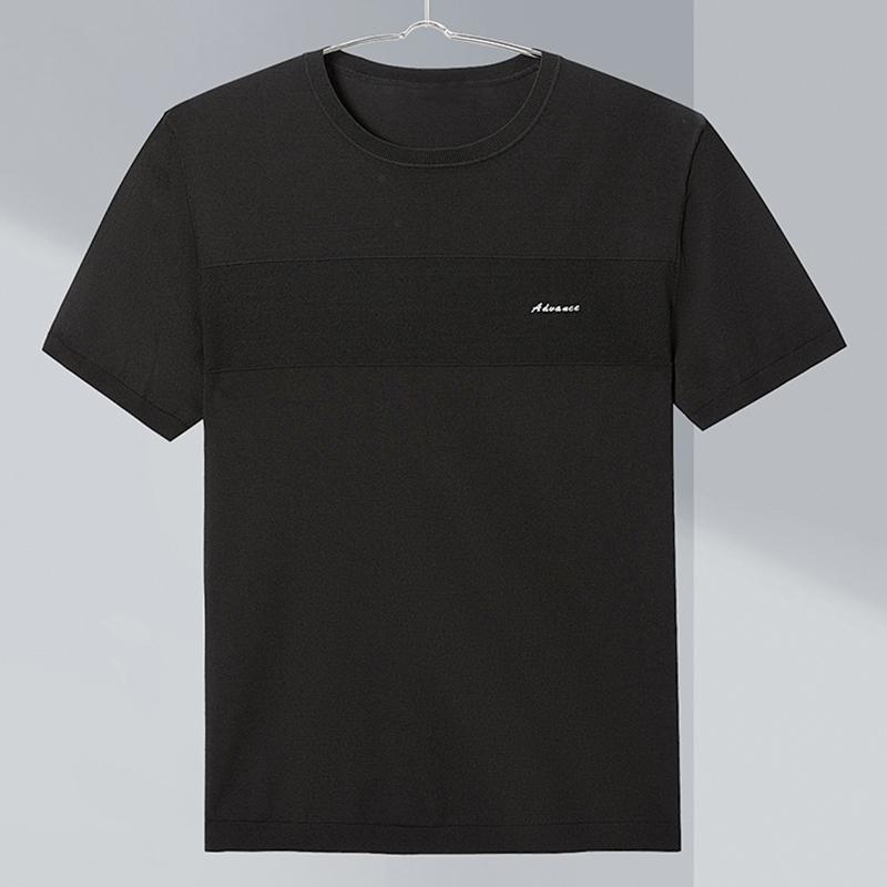 Simple Solid Color Breathable and Comfortable Short-Sleeved Knitted Shirt
