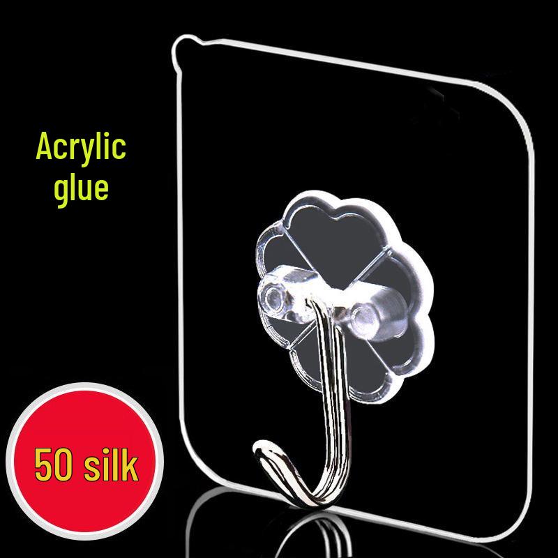 Transparent Adhesive Hook & Buckle, Nail-Free, Non-Marking, Load-Bearing Claw Hook