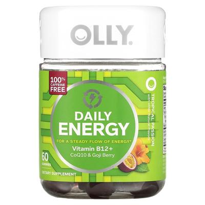 Daily Energy, Caffeine-free, Tropical Passion, 60 Gummies