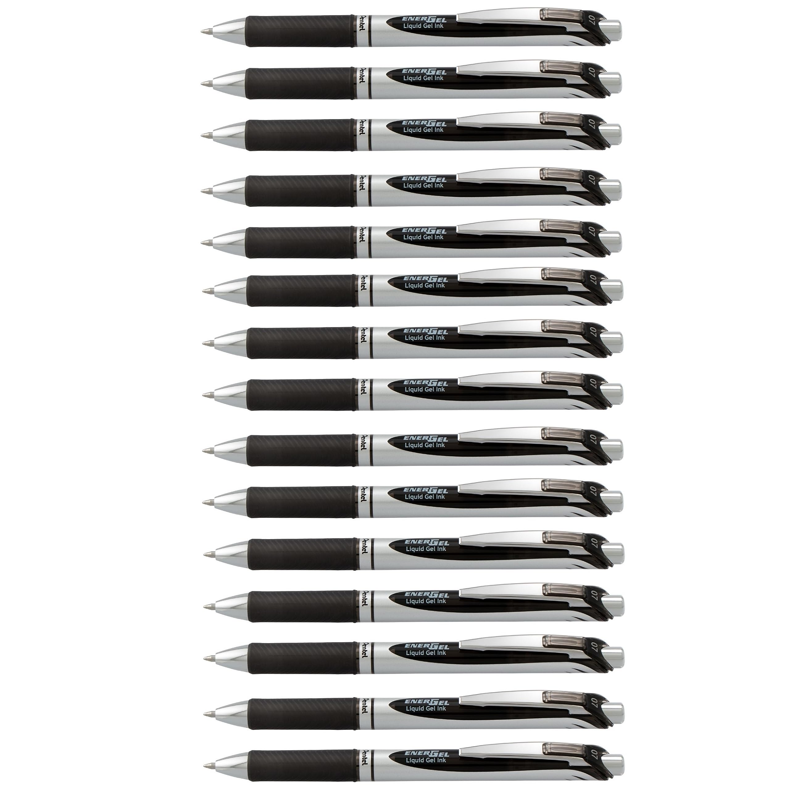 

PENTEL Energel RTX Deluxe выдвижная гелевая ручка с жидким пером, тонкая линия, металлический наконечник, черные чернила, .7 мм