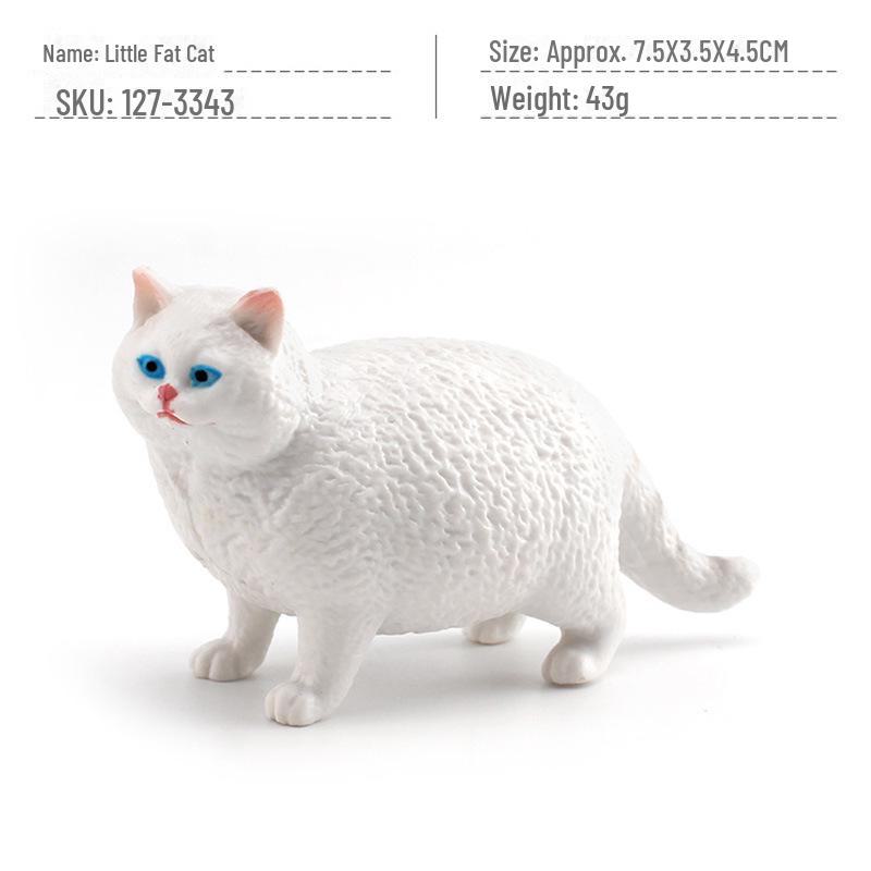 Seashell Cat Figurine: Realistic Kitten Toy Model