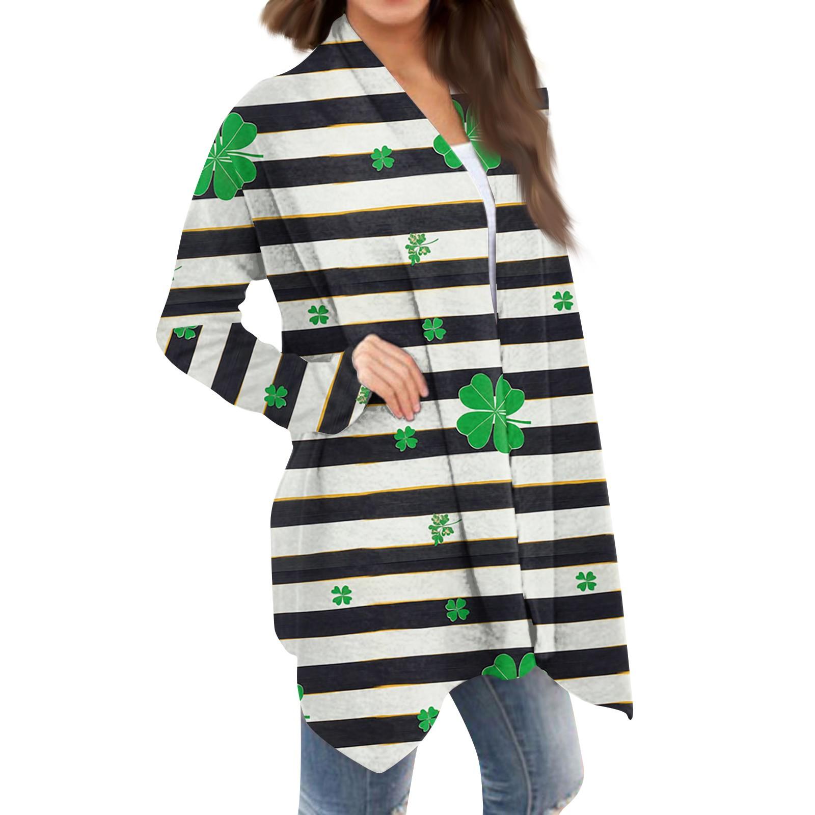 

Женская мода, повседневный рождественский принт, кардиган средней длины, куртка, пальто XL