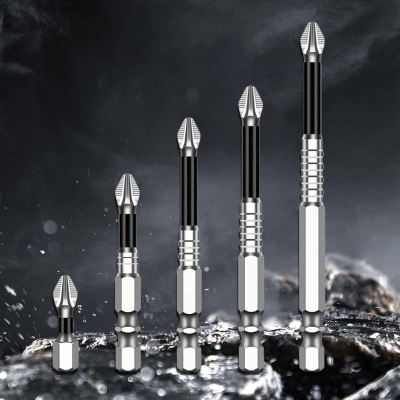 1Piece Nonslip 5A Crosses Head Screwdriver Bits Alloy Steel Magnetic Impact Driver Bits for Home & Professional Use