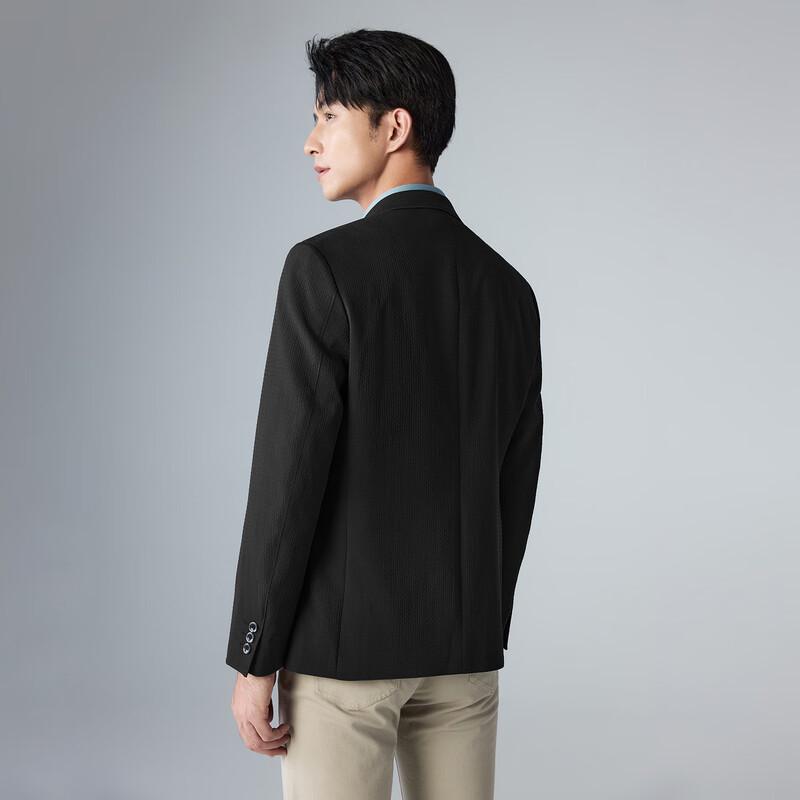 Lilang Men's Slim Fit Textured Jacquard Suit Jacket