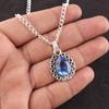 Tanzanite Gemstone Silver Pendant, 925 Sterling Silver Jewelry, Partywear Pendant For Women, Anniversary Gift For Wife PP-26-6