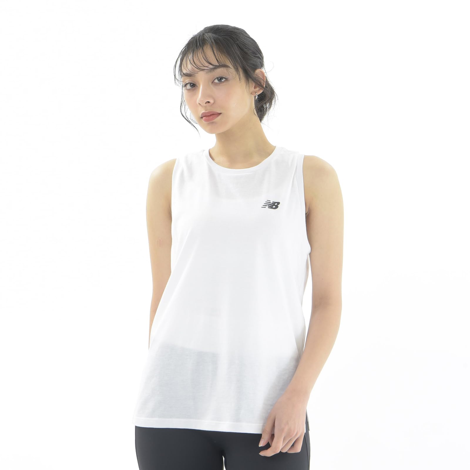 

Tank Top Sleeveless Heather Tech Tank WT [New Balance] Women s (WT41104) (White)