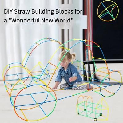 Straw Builder Toys Construction Engineering Toys Fine Tube Building Blocks Toys, Educational Toys DIY Gifts For Boys And Girls