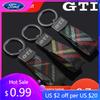 Bilklistermärke 2025 Hett Nytt Oxford-band Bilstyling Nyckelring Hänge Nyckelring För Volkswagen GTI-logotyp Passat Santana Beetle Scir