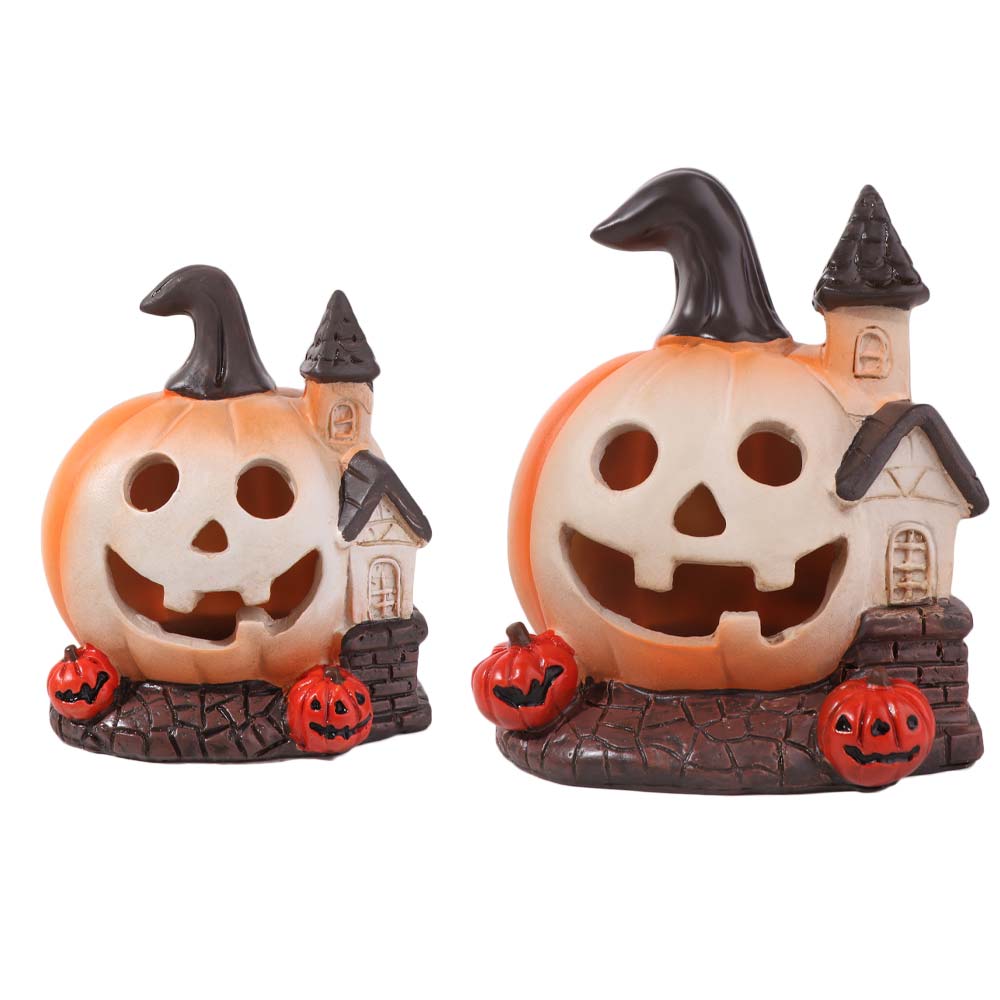 Scary Halloween Pumpkin House Unique Haunted House Ornaments Pumpkin Sculpture  Festival Decor