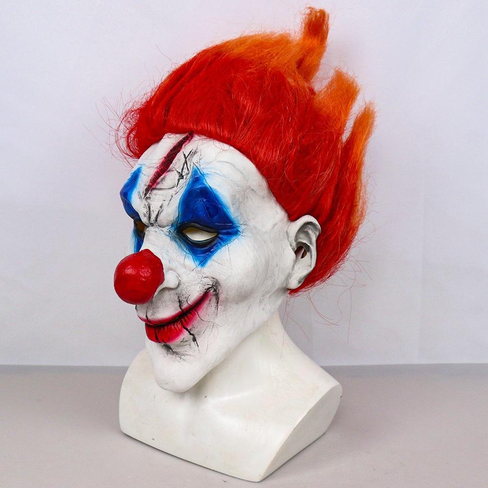 Smiling Clown Ghost Movie Horror Costume Prop Latex Full Face Makeup Headgear Halloween Easter Party
