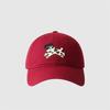 Cute cartoon dog hat for men and women, wide brim, small face, pure cotton soft top cap, couple baseball cap