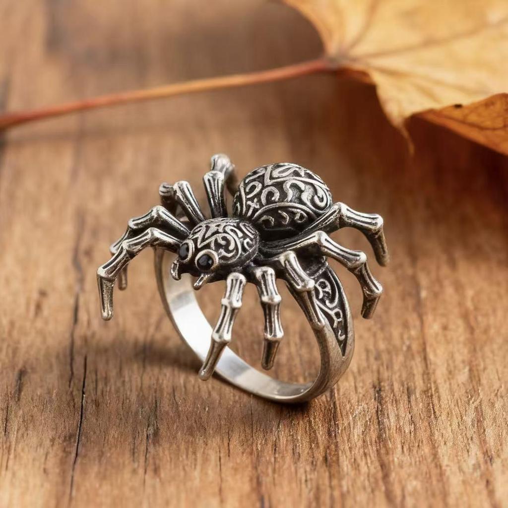 Eco-Friendly Alloy Spider Ring: Creative Exaggerated Women's Animal Shape Jewelry