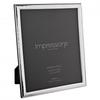 Impressions 999 Silver Narrow Rock Photo Frame 8 X 10 Wood Back Made In Italy
