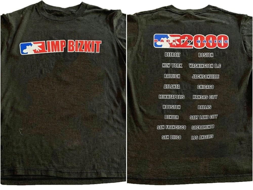 

Limp BizKit Тур 2000 Черная Хлопковая Футболка с Коротким Рукавом Унисекс S-5XL Унисекс Футболка XXL
