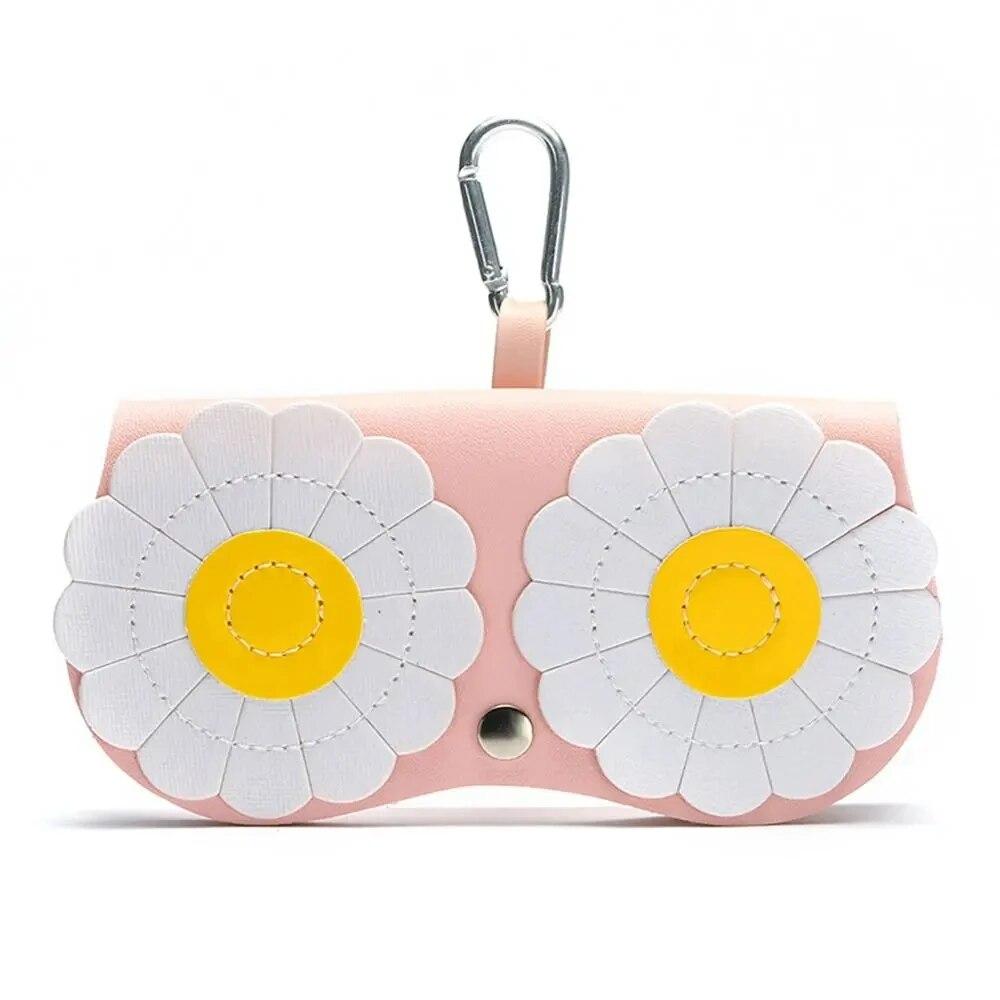 Custodia Portatile per Occhiali da Sole da Donna a Fumetti in Pelle PU Custodia per Occhiali Occhiali da Sole Sacchetti Carini Protettivi