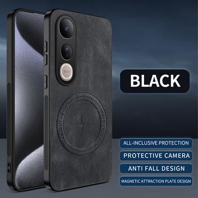 For VIVO V50 Lite Luxury Sheep Skin for Magsafe Magnetic Wireless Charging Matte Cover for VIVO V 50 V50lite Anti-drop Bumper