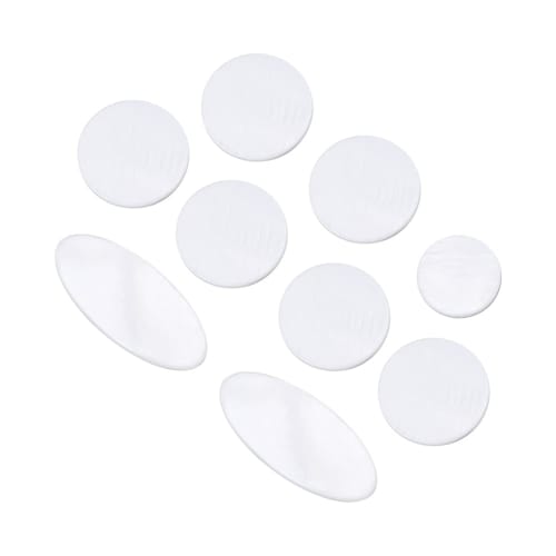 9-Piece Set of Natural Pearl Shell Saxophone Key Buttons, Finely Polished, Smooth, Durable, Stylish, White Shell for Alto, Tenor, and Soprano Saxophon