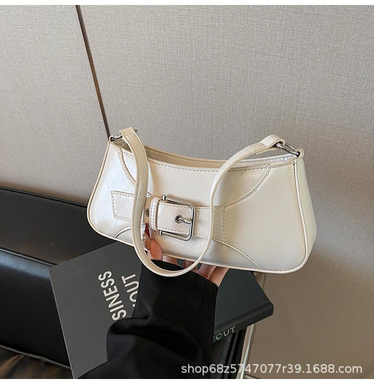 Korean niche style 2025 new foreign trend versatile underarm bag high-end texture baguette bag one-shoulder crossbody bag