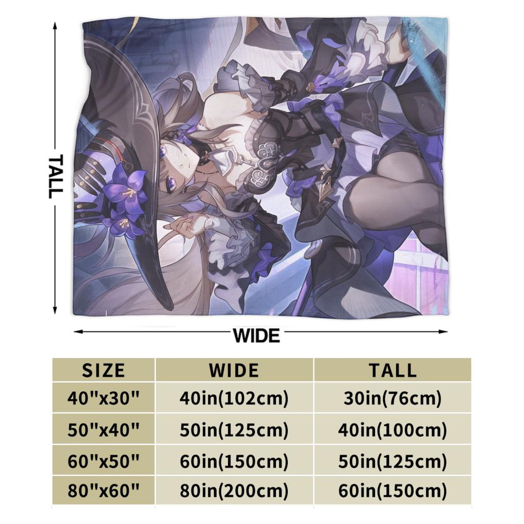 Honkai Star Rail Black Swan Blanket  Soft Novelty Plush Throw Blanket For Kids Adult Outdoor Flannel Bedspread Bed Cover