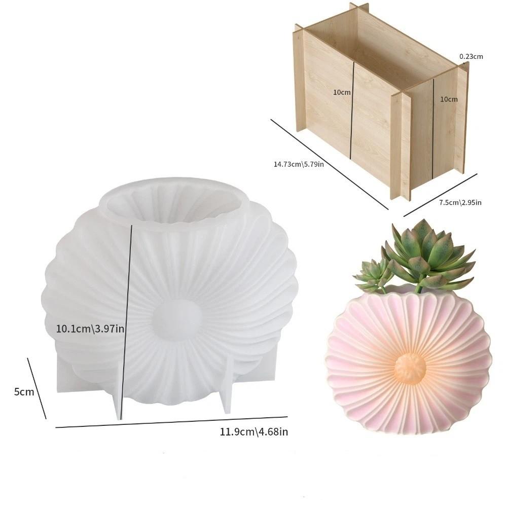 

Silicone Flower Planter Mold 3D DIY Craft Mold Sunflower Vase Mold Artistic Creations SET
