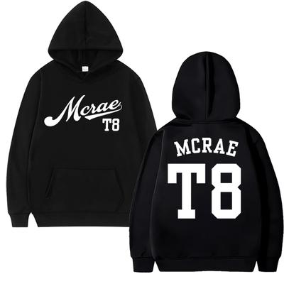 Tate McRae T8 Konzert 2025 Doppelseitig bedruckter schwarzer Hoodie für Damen und Herren, Y2K-Pullover, Unisex-Fleece-Langarm-Sweatshirt