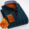 Warmes Hemd Winter Herren Fleece Klassisch Kariert Langarmhemden Komfort Slim Lässig Business Plüsch Samt Verdicken Hemd Kleid