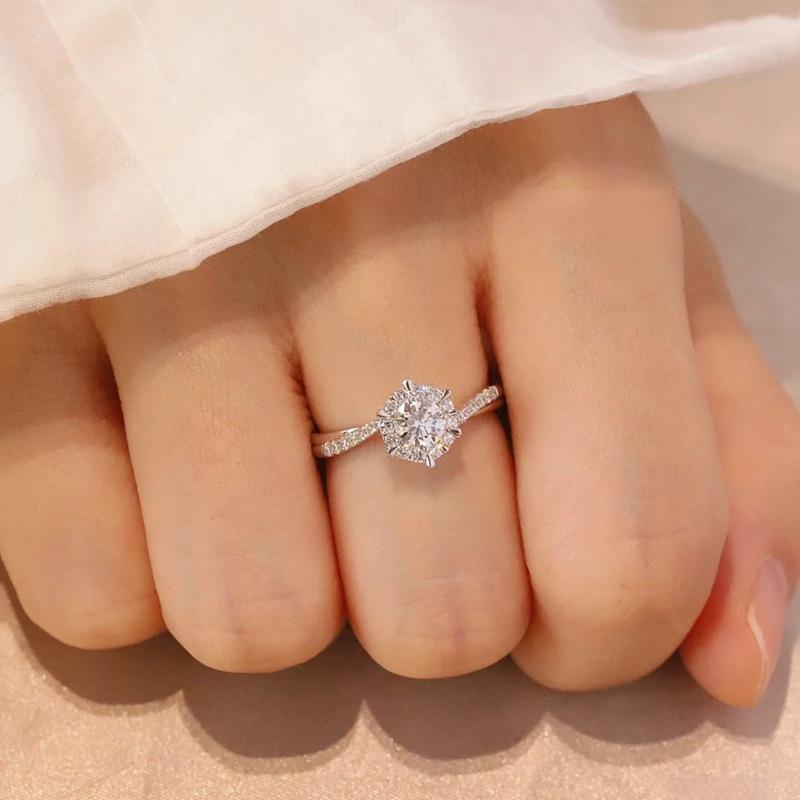 

True 0.5ct 1.0ct D Color Moosanite Star-Woven Ring S925 Sterling Silver Women s Wedding Engagement Fine Jewelry Gift