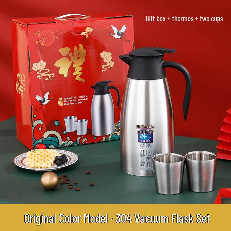Stainless Steel Vacuum Insulated Coffee Thermos Bottle - Portable, Household, Customizable Logo Gift