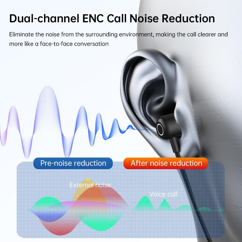 2025 Clip-On Wireless Bluetooth In-Ear Headphones with Digital Display, Noise Reduction & Long Battery Life for Sports & Business