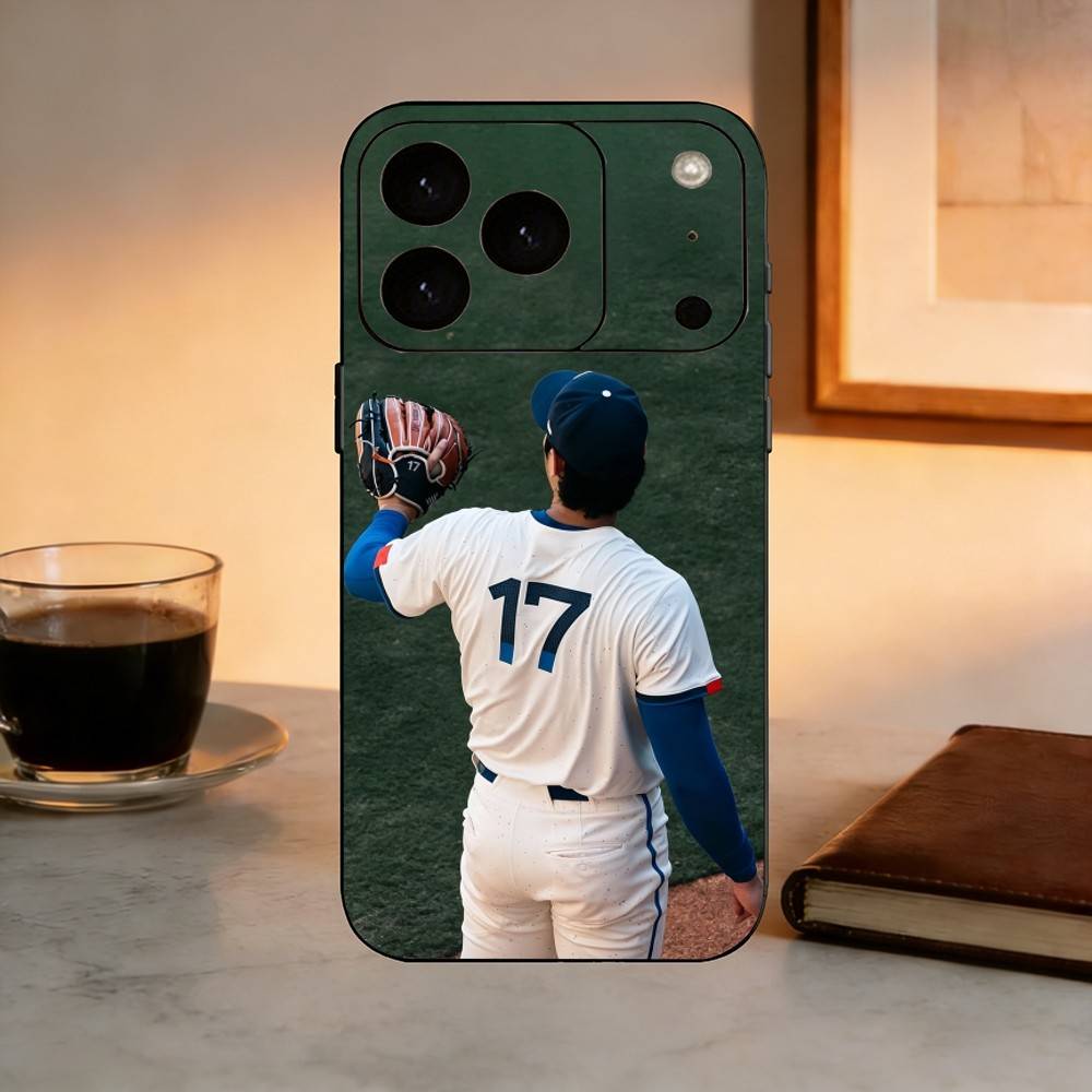 Baseball 17 S-Shohei O-Ohtani Phone Case For iPhone 17,16,15,14,13,12,11 Plus,Pro Max,XS,Soft Silicone Black Cover