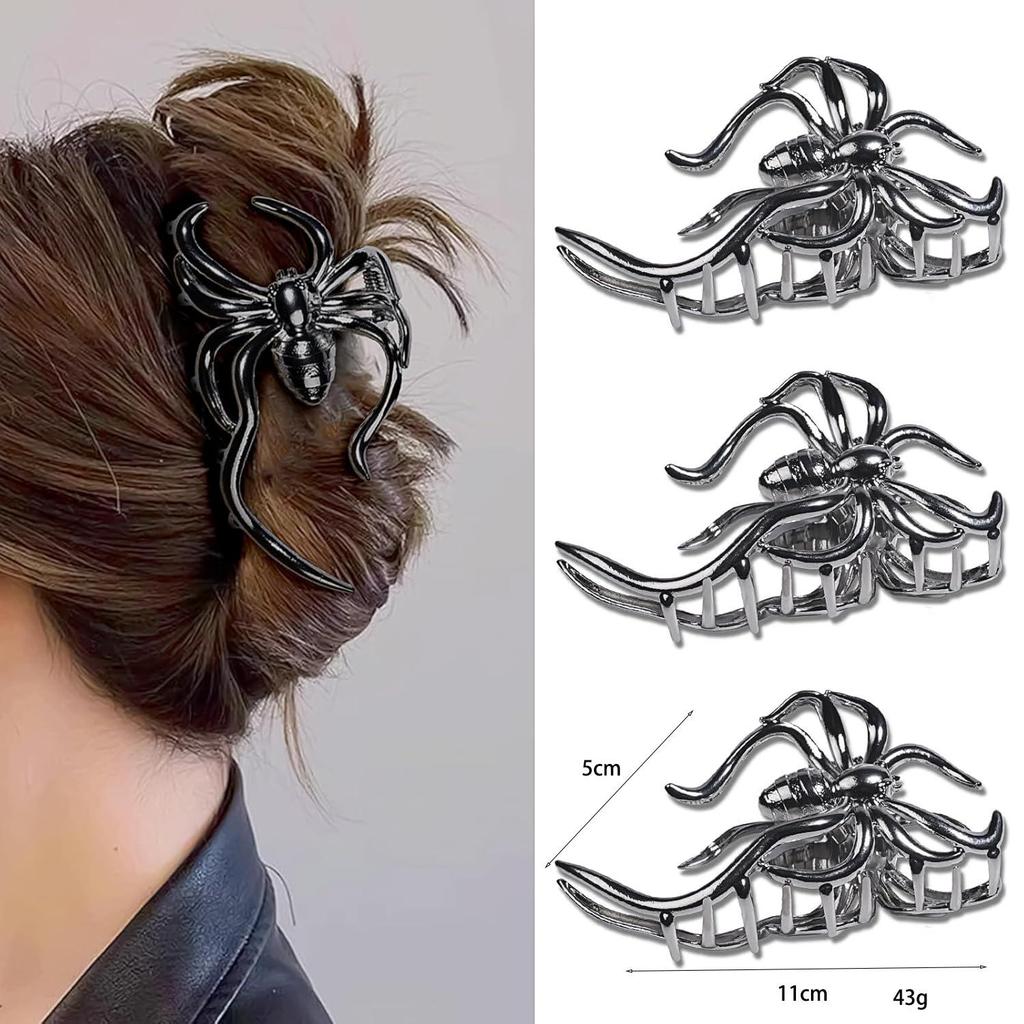 Halloween Bat Claw Clip - Simple Updo Hair Accessory (Dark)