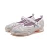 Spring and Autumn Shachi Middle Aged Girls Sweet Diamond Pearl Glitter Low Heel Princess Shoes Leather Shoes