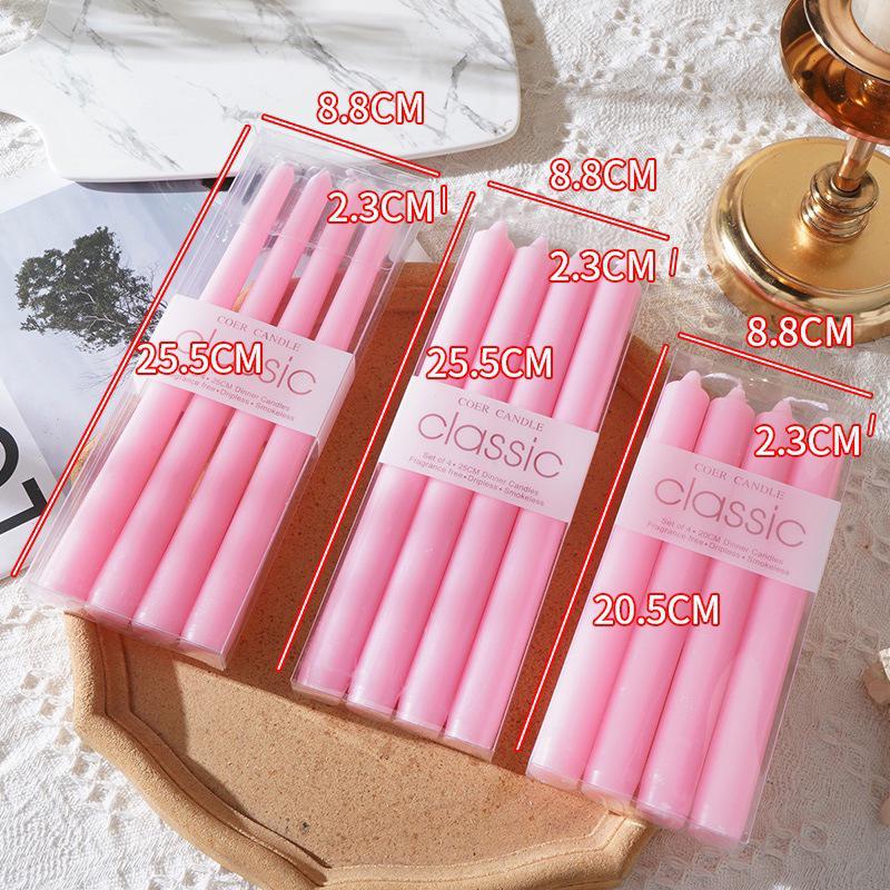 Ivory White Long Stem Taper Candles for Weddings and Emergencies
