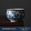 1pc Antique Blue and White Tea Cup Ceramic Master Cup Large Tea Bowl Single Cup Kung Fu Tea Set Chinese Tea Cup