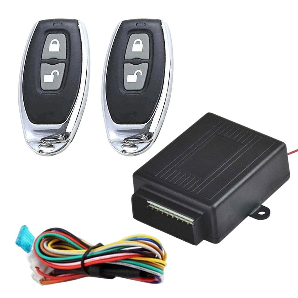 12V Vehicle Keyless Entry System 2 Button Remote Control Car Central Locking System Remote Trunk Release Universal