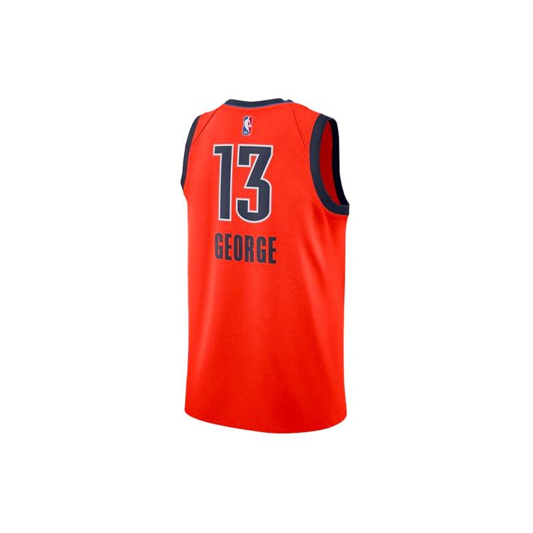 Nike NBA Oklahoma City Thunder Paul George No. 13 Fan Edition Jersey Rewards Limited Edition Men Sportswear Tops Orange BQ1171-892
